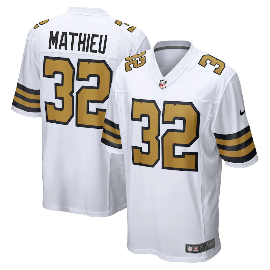 Men New Orleans Saints 32 Tyrann Mathieu Nike White Player Game NFL Jersey